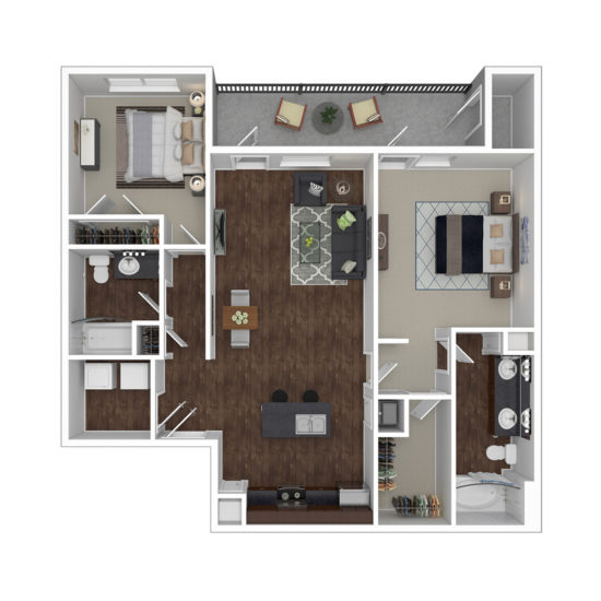 B1A floor plan - Madison at Westinghouse Apartments in Georgetown, TX