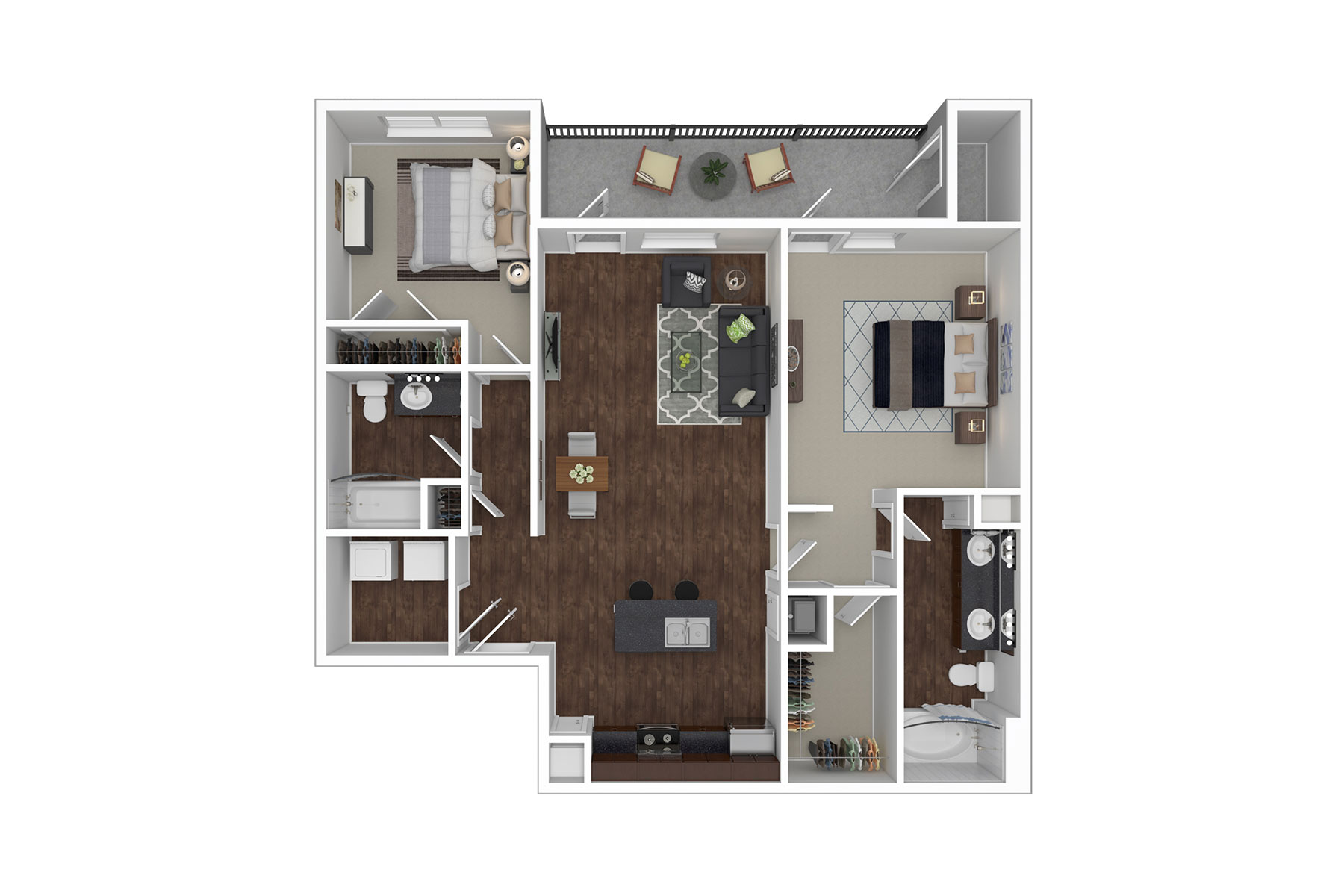 B1A floor plan - Madison at Westinghouse Apartments in Georgetown, TX