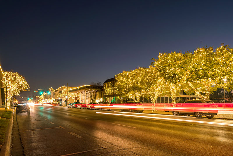 City street at night